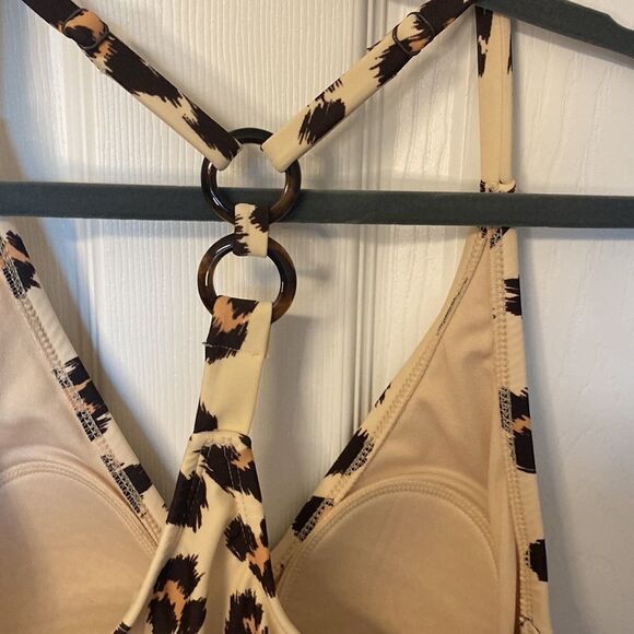 Kona Sol- cheetah print one piece swimsuit- size small - Picture 6 of 8